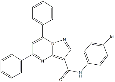 N-(4-bromophenyl)-5,7-diphenylpyrazolo[1,5-a]pyrimidine-3-carboxamide Struktur