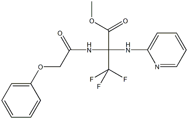 methyl 3,3,3-trifluoro-2-[(phenoxyacetyl)amino]-2-(2-pyridinylamino)propanoate Struktur