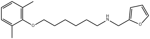 N-[6-(2,6-dimethylphenoxy)hexyl]-N-(2-furylmethyl)amine Struktur