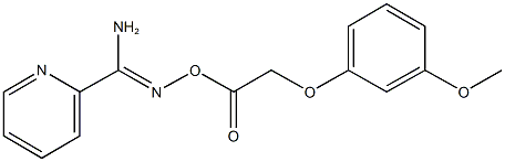 N'-{[2-(3-methoxyphenoxy)acetyl]oxy}-2-pyridinecarboximidamide Struktur