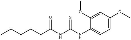 N-(2,4-dimethoxyphenyl)-N'-hexanoylthiourea Struktur