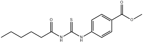 methyl 4-{[(hexanoylamino)carbothioyl]amino}benzoate Struktur