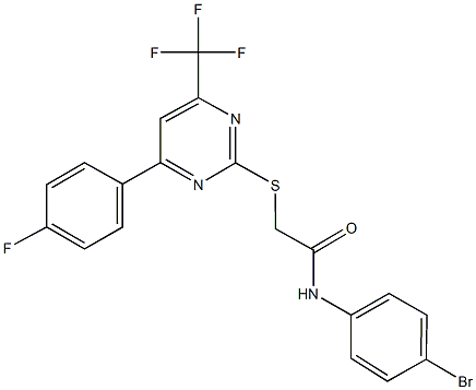 N-(4-bromophenyl)-2-{[4-(4-fluorophenyl)-6-(trifluoromethyl)-2-pyrimidinyl]sulfanyl}acetamide Struktur