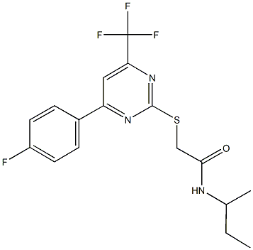 N-(sec-butyl)-2-{[4-(4-fluorophenyl)-6-(trifluoromethyl)-2-pyrimidinyl]sulfanyl}acetamide Struktur