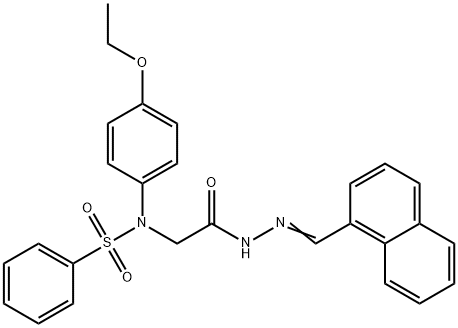 N-(4-ethoxyphenyl)-N-{2-[2-(1-naphthylmethylene)hydrazino]-2-oxoethyl}benzenesulfonamide Struktur