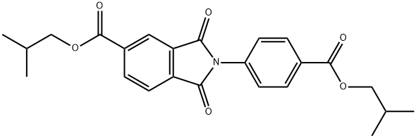 isobutyl 2-[4-(isobutoxycarbonyl)phenyl]-1,3-dioxo-5-isoindolinecarboxylate Struktur