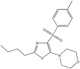 2-butyl-5-(4-morpholinyl)-1,3-oxazol-4-yl 4-methylphenyl sulfone Struktur