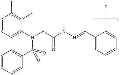 N-(2,3-dimethylphenyl)-N-(2-oxo-2-{2-[2-(trifluoromethyl)benzylidene]hydrazino}ethyl)benzenesulfonamide Struktur