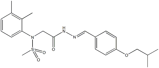 N-(2,3-dimethylphenyl)-N-{2-[2-(4-isobutoxybenzylidene)hydrazino]-2-oxoethyl}methanesulfonamide Struktur