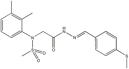 N-(2,3-dimethylphenyl)-N-(2-{2-[4-(methylsulfanyl)benzylidene]hydrazino}-2-oxoethyl)methanesulfonamide Struktur