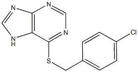 4-chlorobenzyl 7H-purin-6-yl sulfide Struktur