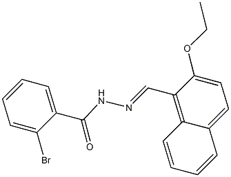 2-bromo-N'-[(2-ethoxy-1-naphthyl)methylene]benzohydrazide Struktur