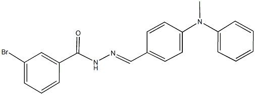 3-bromo-N'-[4-(methylanilino)benzylidene]benzohydrazide Struktur