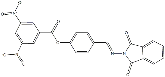 4-{[(1,3-dioxo-1,3-dihydro-2H-isoindol-2-yl)imino]methyl}phenyl 3,5-bisnitrobenzoate Struktur