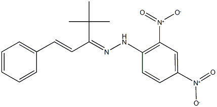 4,4-dimethyl-1-phenyl-1-penten-3-one {2,4-bisnitrophenyl}hydrazone Struktur