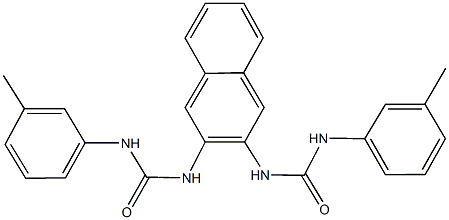 N-(3-methylphenyl)-N'-{3-[(3-toluidinocarbonyl)amino]-2-naphthyl}urea Struktur