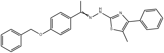 1-[4-(benzyloxy)phenyl]ethanone (5-methyl-4-phenyl-1,3-thiazol-2-yl)hydrazone Struktur