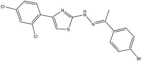 1-(4-bromophenyl)ethanone [4-(2,4-dichlorophenyl)-1,3-thiazol-2-yl]hydrazone Struktur