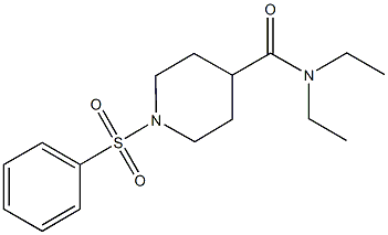 N,N-diethyl-1-(phenylsulfonyl)-4-piperidinecarboxamide Struktur