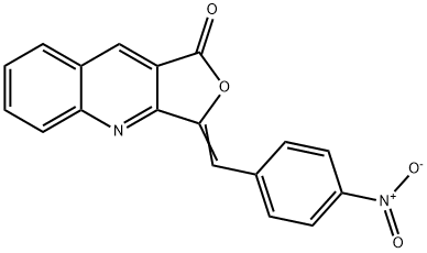 3-{4-nitrobenzylidene}furo[3,4-b]quinolin-1(3H)-one Struktur