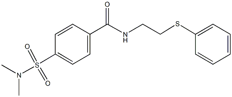 4-[(dimethylamino)sulfonyl]-N-[2-(phenylthio)ethyl]benzamide Struktur