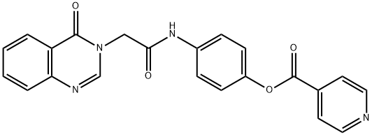 4-{[2-(4-oxoquinazolin-3(4H)-yl)acetyl]amino}phenyl isonicotinate Struktur