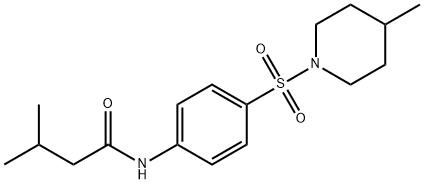 3-methyl-N-{4-[(4-methylpiperidin-1-yl)sulfonyl]phenyl}butanamide Struktur