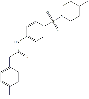 2-(4-fluorophenyl)-N-{4-[(4-methylpiperidin-1-yl)sulfonyl]phenyl}acetamide Struktur