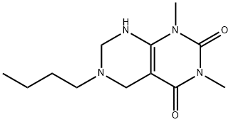 6-butyl-1,3-dimethyl-5,6,7,8-tetrahydropyrimido[4,5-d]pyrimidine-2,4(1H,3H)-dione Struktur