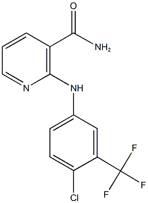 2-[4-chloro-3-(trifluoromethyl)anilino]nicotinamide Struktur