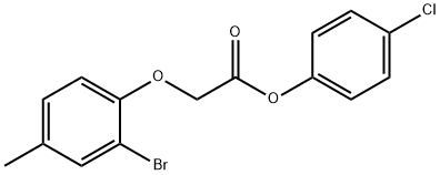 4-chlorophenyl (2-bromo-4-methylphenoxy)acetate Struktur