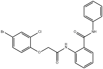 2-{[(4-bromo-2-chlorophenoxy)acetyl]amino}-N-phenylbenzamide Struktur