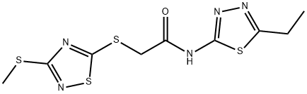 N-(5-ethyl-1,3,4-thiadiazol-2-yl)-2-{[3-(methylsulfanyl)-1,2,4-thiadiazol-5-yl]sulfanyl}acetamide Struktur