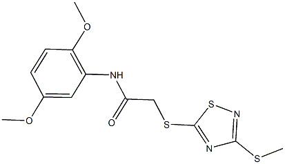 N-(2,5-dimethoxyphenyl)-2-{[3-(methylsulfanyl)-1,2,4-thiadiazol-5-yl]sulfanyl}acetamide Struktur