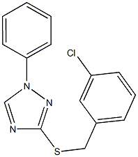 3-chlorobenzyl1-phenyl-1H-1,2,4-triazol-3-ylsulfide Struktur