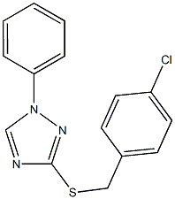 3-[(4-chlorobenzyl)sulfanyl]-1-phenyl-1H-1,2,4-triazole Struktur