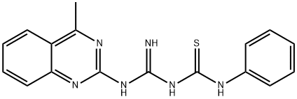 2-{[[(anilinocarbothioyl)amino](imino)methyl]amino}-4-methylquinazoline Struktur