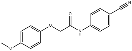 N-(4-cyanophenyl)-2-(4-methoxyphenoxy)acetamide Struktur