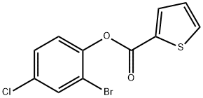 2-bromo-4-chlorophenyl 2-thiophenecarboxylate Struktur