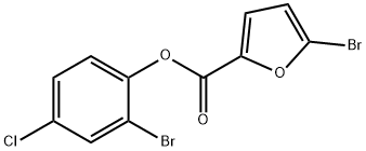 2-bromo-4-chlorophenyl 5-bromo-2-furoate Struktur