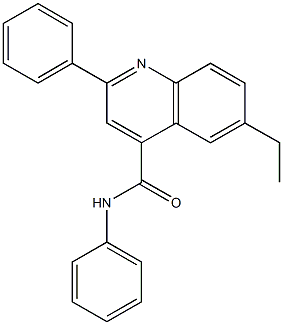 6-ethyl-N,2-diphenyl-4-quinolinecarboxamide Struktur