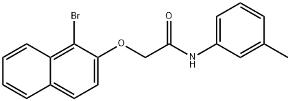 2-[(1-bromo-2-naphthyl)oxy]-N-(3-methylphenyl)acetamide Struktur