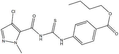 butyl 4-[({[(4-chloro-1-methyl-1H-pyrazol-5-yl)carbonyl]amino}carbothioyl)amino]benzoate Struktur