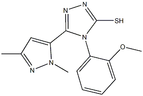 5-(1,3-dimethyl-1H-pyrazol-5-yl)-4-(2-methoxyphenyl)-4H-1,2,4-triazole-3-thiol Struktur