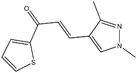 3-(1,3-dimethyl-1H-pyrazol-4-yl)-1-(2-thienyl)-2-propen-1-one Struktur