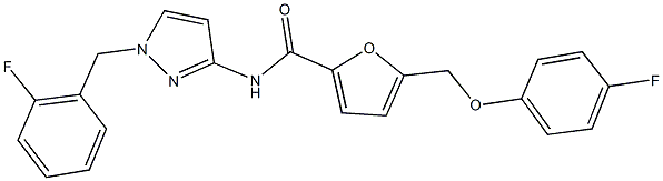 N-[1-(2-fluorobenzyl)-1H-pyrazol-3-yl]-5-[(4-fluorophenoxy)methyl]-2-furamide Struktur