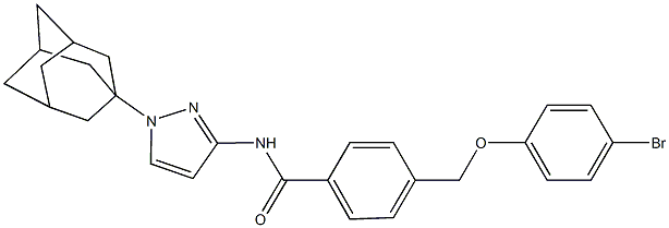 N-[1-(1-adamantyl)-1H-pyrazol-3-yl]-4-[(4-bromophenoxy)methyl]benzamide Struktur