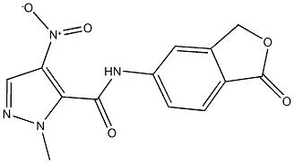 4-nitro-1-methyl-N-(1-oxo-1,3-dihydro-2-benzofuran-5-yl)-1H-pyrazole-5-carboxamide Struktur