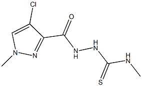 2-[(4-chloro-1-methyl-1H-pyrazol-3-yl)carbonyl]-N-methylhydrazinecarbothioamide Struktur