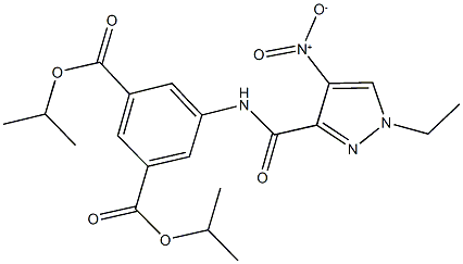 diisopropyl 5-[({1-ethyl-4-nitro-1H-pyrazol-3-yl}carbonyl)amino]isophthalate Struktur